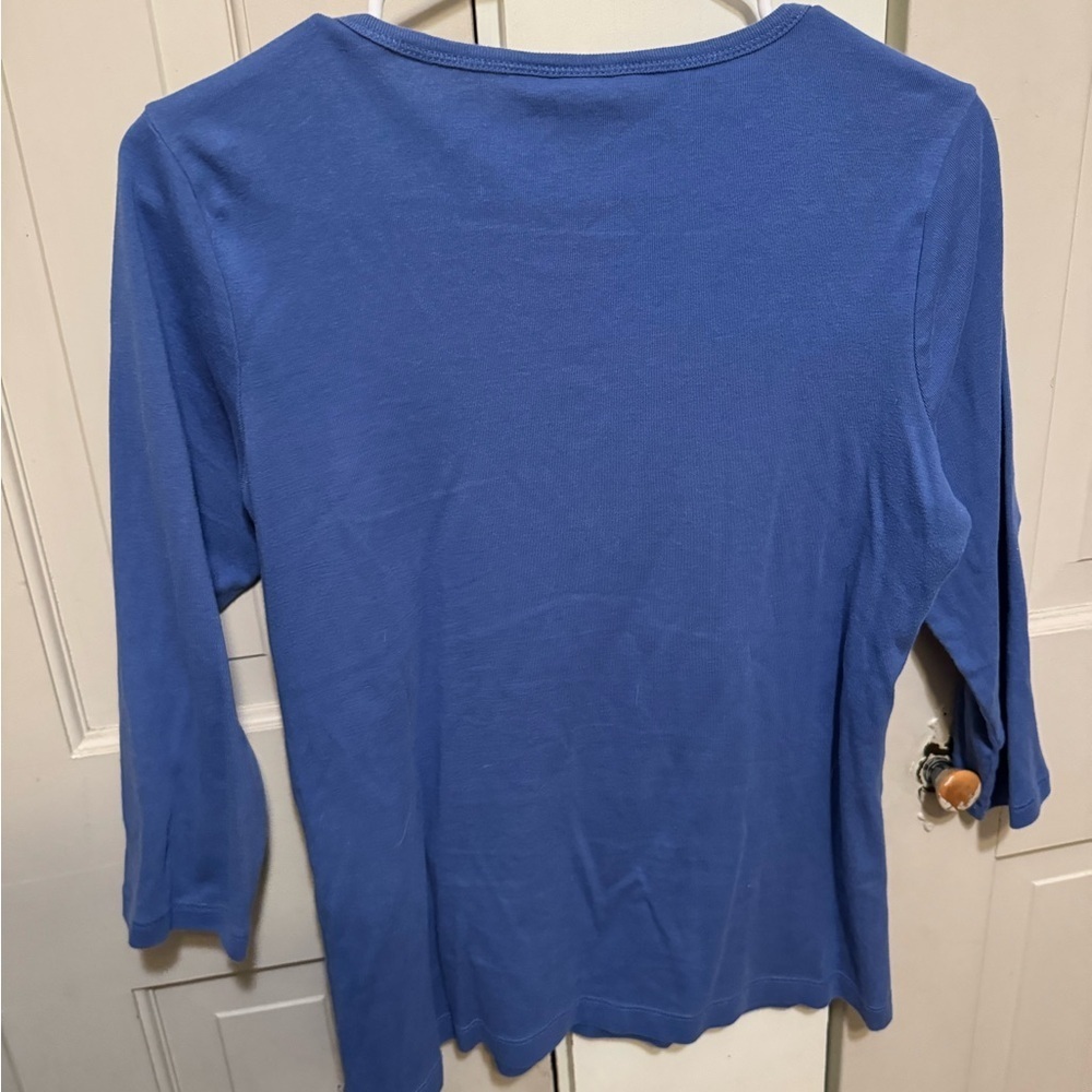 Christopher And Banks Rhinestone 3/4 Sleeve Top - Picture 3 of 3